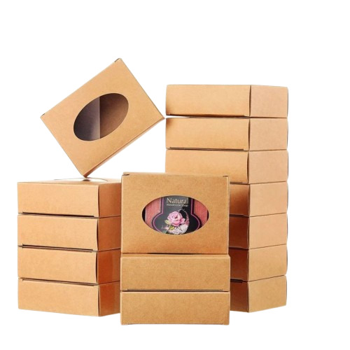 Soap Packaging Box - Brown Paper Material | Plain Design for Ideal Soap Presentation