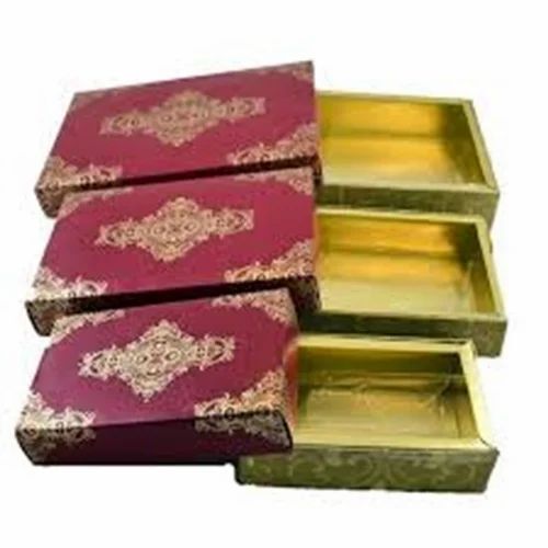 Sweet Packaging Box - Cardboard Square, 1000 gm Capacity, Multicolor Printed Design | Features: Multi Color, Cardboard Material, Square Shape