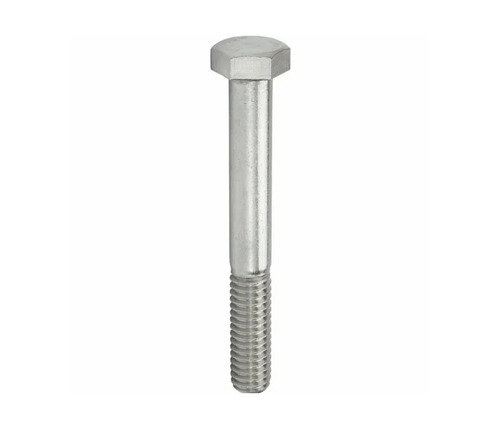 3 Inch Hexagonal Bolt - 316 Stainless Steel, Partial Thread, Matte Silver Finish | Hexagon Head, Ideal for Fitting Use