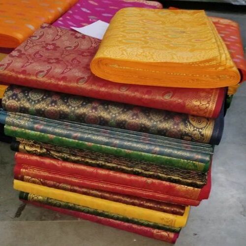 Fancy Blouse Piece - Cotton Interlock Abstract Pattern | Customized Size, Good Quality for Women, Anti-Curl Feature