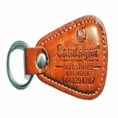 Leather Keychain - Leather, Iron | Multicolor, Attractive Designs, Plain Pattern, Professional Style, Good Quality