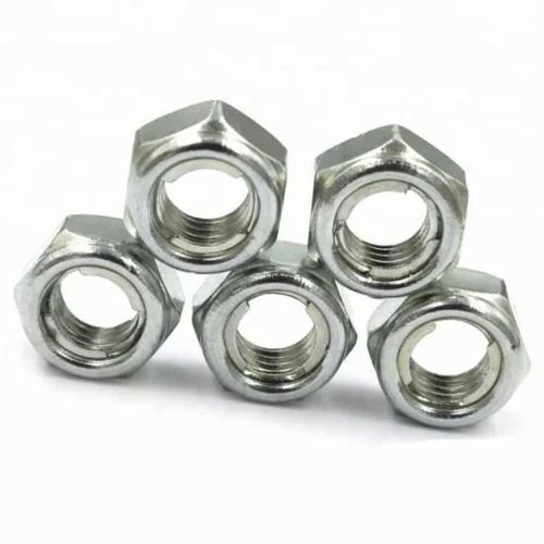 Stainless Steel Self Locking Nut - Material: Stainless Steel, Size: All Sizes, Color: Metallic Silver, Surface: Polished, Head Type: Round | Standard: DIN 980, Usage: Hardware Fitting