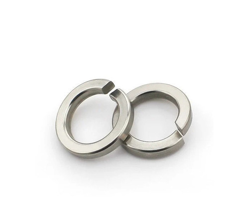 Stainless Steel Spring Washers - 8 mm Inner Diameter, Round Shape, Natural Surface Finish | Industrial Use, Silver Color, Fitting Use