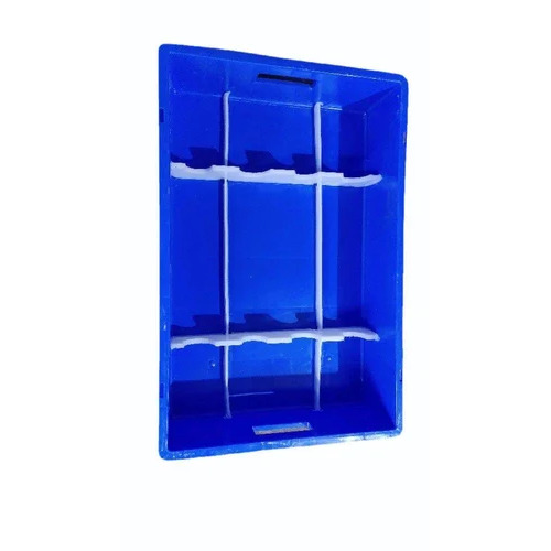 Supreme Plastic Crates - Plastic, 300x200x120 mm, Blue | Rectangular Shape, 30kg Capacity, Industrial Use, With Handle