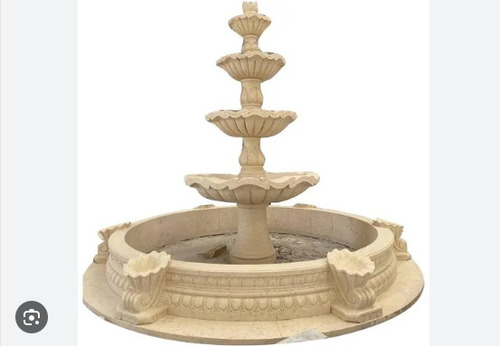 4 Layer Sandstone Fountain - Lighting: Led Lamp