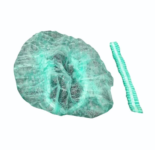 Bouffant Cap - Non Woven Material, All Sizes, Green White Blue Transparent Colors | Disposable, Sterile, Suitable for Hospitals and Clinics