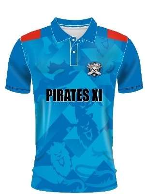 Cricket Sports Jersey - Jacquard Size XL Vivo Blue | Lightweight Breathable Fabric with Flexible Fit Team Logo & Vibrant Design