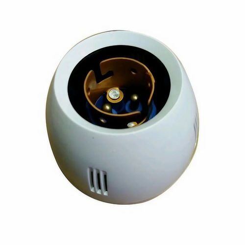 Plastic Bulb Holders - Plastic Material, Round Shape, 220-250 Volt Rated Voltage, White Color | IP55 Protection Level, Flame Retardant, 120g Weight