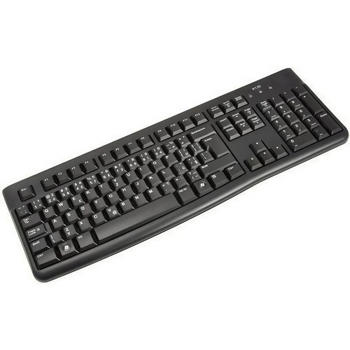Wired Computer Keyboard - Plastic Material, Standard Size, Black Color | USB Connection, 1 Year Warranty, Ideal for Office Use, Weighs 386g