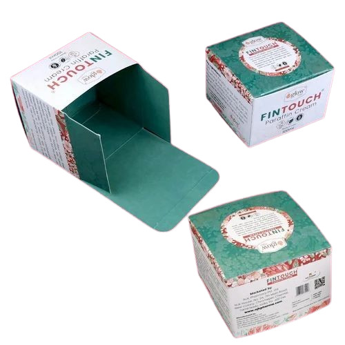 Beauty Cream Packaging Box - 350-400 GSM Kraft Paper, Multi-Colour Printed, Embossed Rectangle Design for Personal Care & Cosmetics