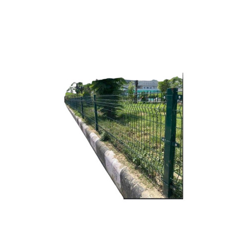 3 D Welded Mesh Panels - Powder Coated Galvanised Iron Wire 2.5 mtr Length 50mm x 200mm Rectangle Holes 4mm Diameter Corrosion Resistant Green Finish