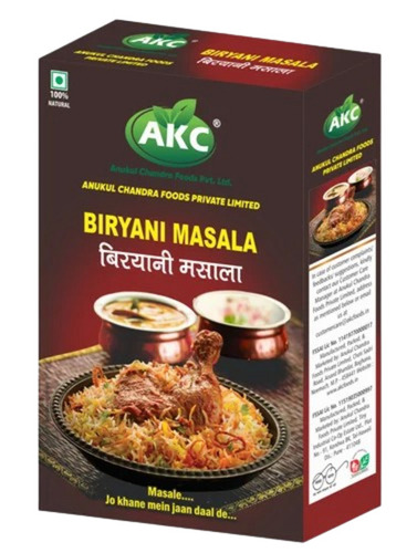 Akc 200g Biryani Masala - Organic Powder, A Grade | FSSAI Certified, Good Quality, Brown Color, 6 Months Shelf Life, Packaged in Box