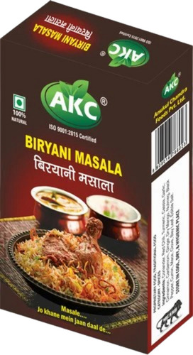 Akc 50g Biryani Masala - FSSAI Certified Organic Powder 50 Grams - Brown Color A Grade 6 Months Shelf Life Best Stored in a Dry Place for Cooking
