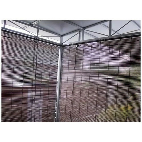 Bamboo Chick Blinds - Foldable Vertical Venetian Blinds, Multi Color Embroidered Pattern | Anti-Bacteria Features for Home & Hotel Use