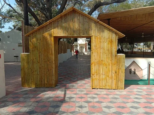 Bamboo Entry Huts - Open Style: Sliding