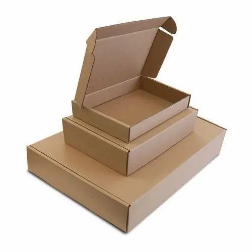 Brown Paper Packaging Box - Paper Material, Plain Design, Brown Color | Ideal for Various Packaging Needs