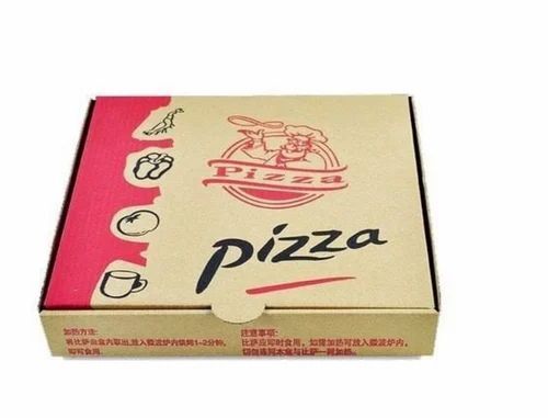 Corrugated Pizza Boxes - Corrugated Paper Board, 8x8x1.5 Inches, Multi Color | Square Shape, Flexo Printed, Single Wall 3 Ply