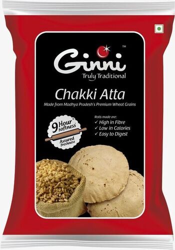 Ginni Chhaki Atta Wheat Flour - 1 Kilogram, White Color, A Grade, Organic, FSSAI Certified, Freshly Made from Quality Wheat