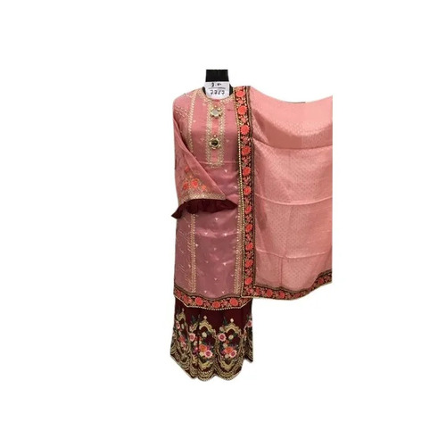 Ladies Border Embroidered Suit