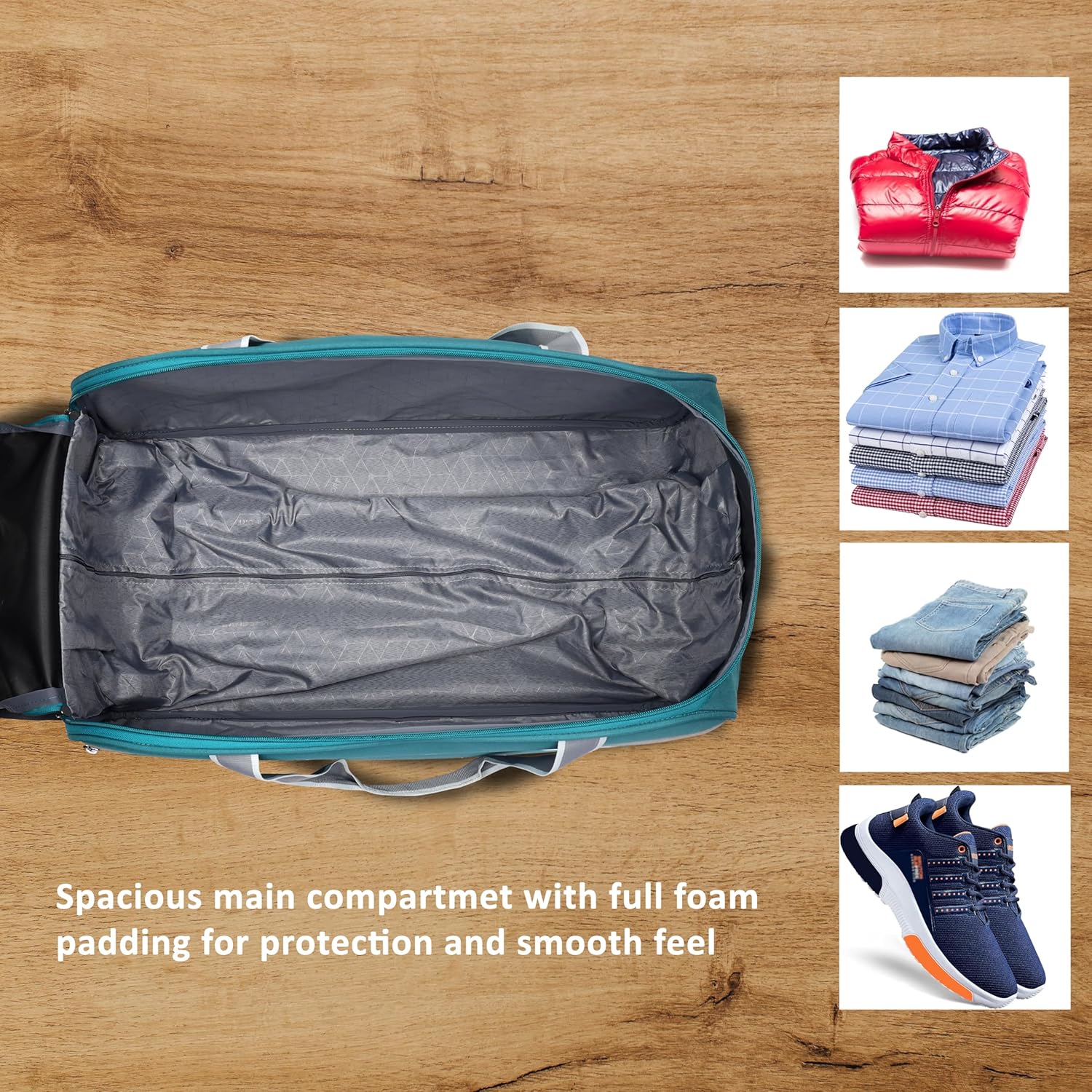 Lavie Sport Lino Wheel Duffel Bag | 2 Wheel Duffle Bag