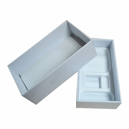 Mobile Phone Packaging Boxes - Paper Material, Rectangular Shape, Custom Printed, PVC Laminated Surface, Weight Capacity <2 Kg, White Color