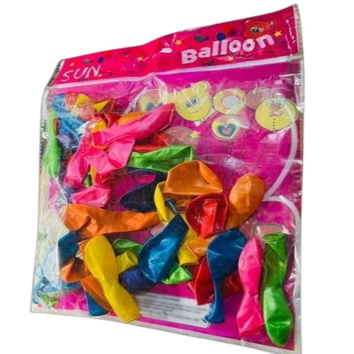 Party Balloons - Rubber Material, 9 Inch Size, Multi Color Design | Eco Friendly, Non Toxic, Decorative and Durable for Holi Festival