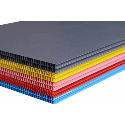 Plastic Pp Corrugated Sheet - Hard Multicolor Pp, Square Bundles for Sustainable Packaging Solutions | Recyclable and Durable Design
