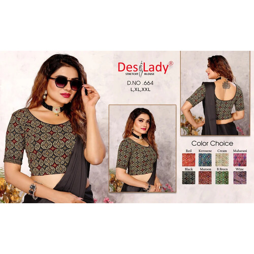 Printed Cotton Blouses - Soft Cotton Fabric, Size L-XXL, Available in 8 Vibrant Colors, Casual Regular Fit, Short Sleeves, Washable, for All Season