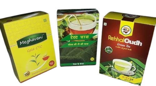 Printed Tea Packaging Box - Paper Material Multi Color Design | Eco-Friendly Packaging for Tea Products