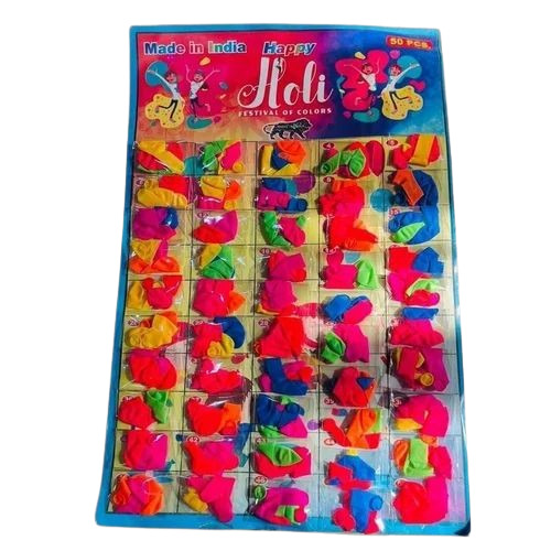 Rubber Holi Water Balloons - 3 Inch Multi Color | Eco Friendly, Decorative, Durable, Non Toxic, Round Shape, Fine Polishing