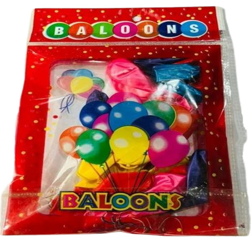 Rubber Party Balloons - 7 Inch Round, Multi Color | Eco Friendly, Decorative, Durable, Non Toxic, Normal Air Use