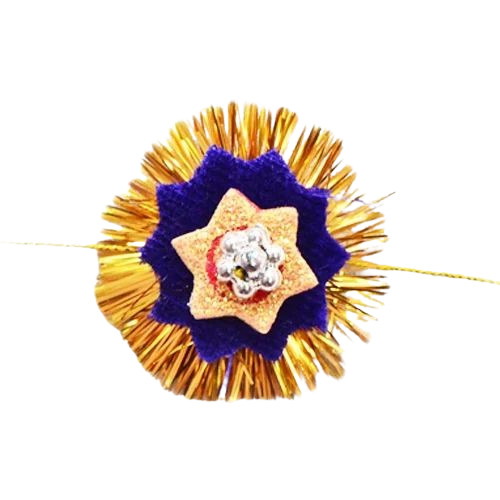 Stylish Foam Rakhi - Foam Material, Modern Appearance, Multicolor Design | Easy to Clean, Lightweight, Gold Finishing, Religious Style