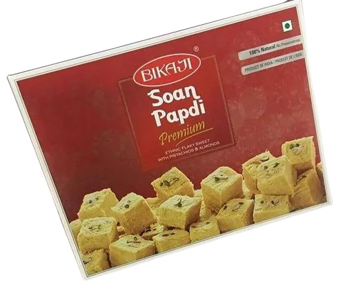 Sweet Packaging Box - Paper, 5x7x2 Inch, Multi Color, Laminated, Square Shape, Printed Design