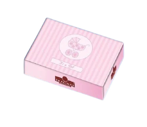 Sweet Packaging Box - Kraft Paper, 6 x 12 x 1.5 Inch, Pink | Rectangular Shape, Customized Design for Sweet Treats Packaging