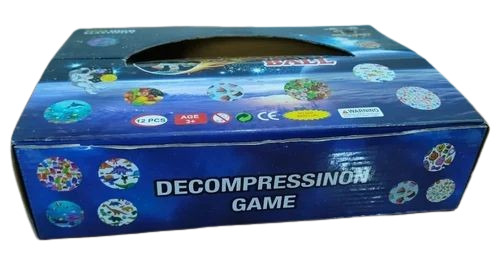 Toys Packaging Box - Cardboard Multi Color Printed , Rectangular Shape, Blue Color Ideal for Toy Storage and Display