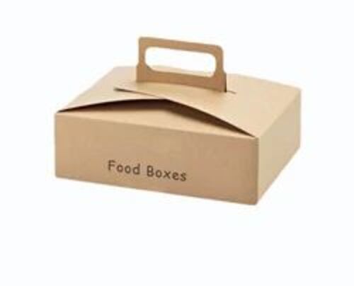 Brown Color Food Packaging Box - Cardboard Material Plain Design | Eco-Friendly Durable Ideal for Various Food Items