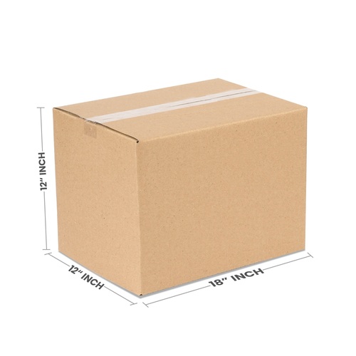 Corrugated Box - 3 Ply Virgin Kraft Paper, 300 GSM Brown | Ideal for Food Packaging, Apparel and Candy, Shape-Flexible, Finish-Yes
