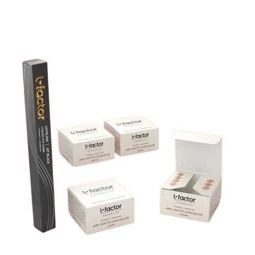 Cosmetic Packaging Box - Duplex Paper, 460 GSM, Square Shape, Gloss Varnish, Multi Color Design | Weight Holding Capacity: 500 Gms