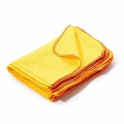 Cotton Cleaning Duster - 10x10 Inch Square, Checked Pattern, White Color, 150 gm | Reusable Material for Effective Cleaning