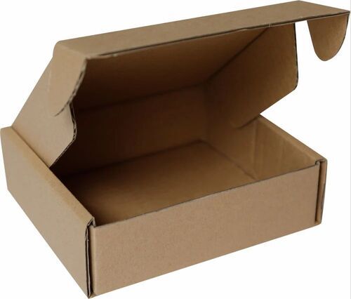 Die Cut Folding Boxes - 3 Ply Virgin Kraft Paper, Brown, <5 Kg Capacity | Biodegradable, Moisture Proof, Termite Resistant, Handmade