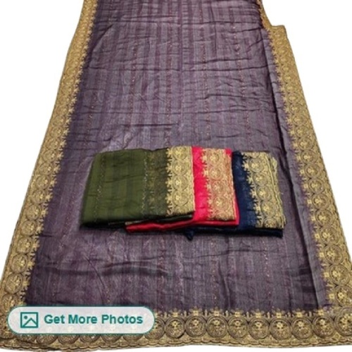 Embroidered Saree With Blouse Piece