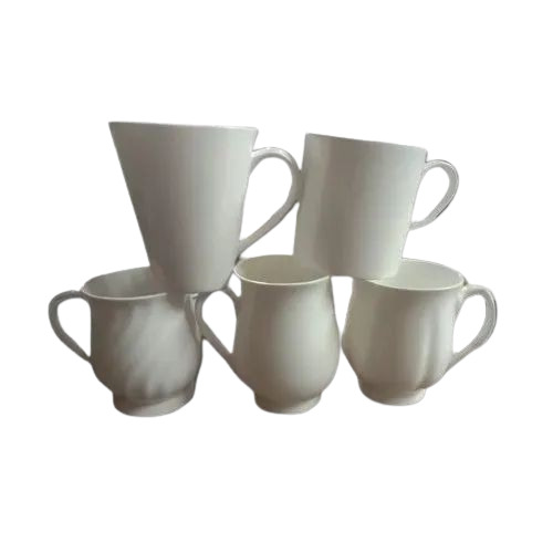 Plain Ceramic Coffee Mugs - Ceramic, Round, Multicolor | Durable with Good Quality Handle for a Modern Coffee Experience