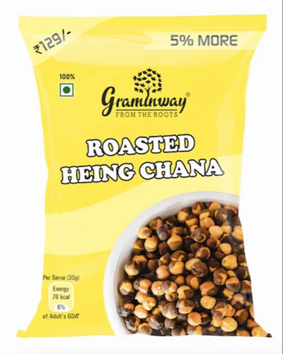 Roasted Hing Chana - Good Quality Packet, Salty Taste, Healthy Ingredients Of Roasted Chana, Shelf Life Of 6 Months | Tasty Snack Option