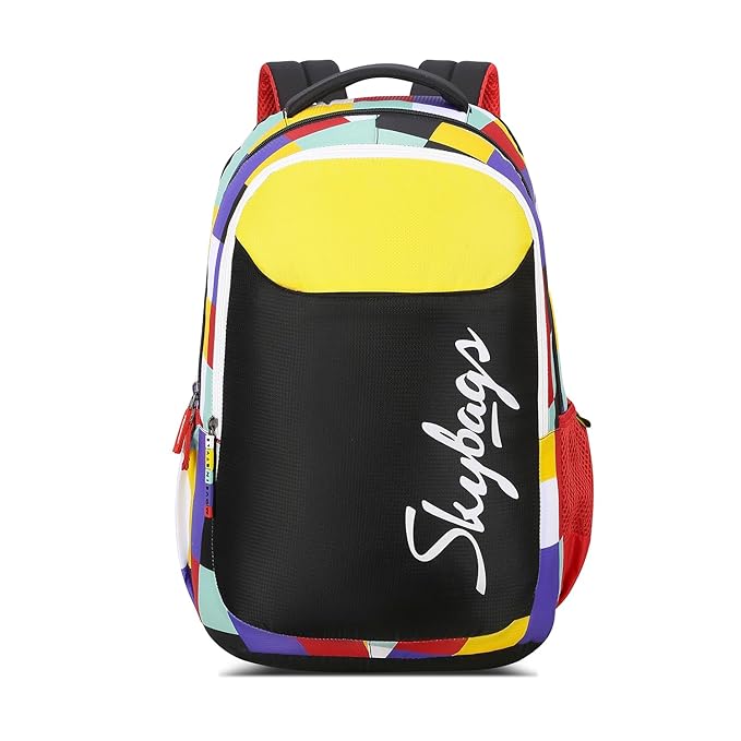 Skybags Troop Casual Backpack 32L,  Bottle Pocket, Front Pocket, Padded Shoulder Straps - Yellow