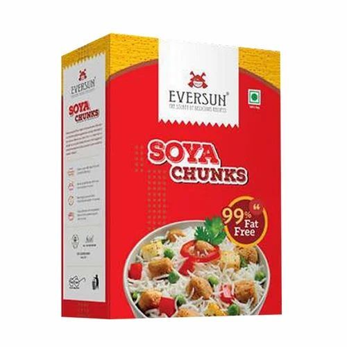 Soya Chunks Packaging Box - Cardboard Material Multi Color Printed Design | Ideal for Soya Chunk Storage and Presentation