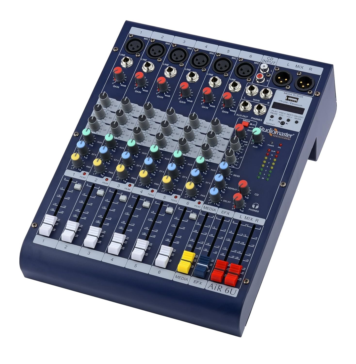 Studiomaster Studio Master Air 6u (6 Channel Mixer) With Usb Option - Color: Blue