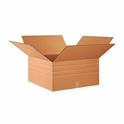 3 Ply Corrugated Packaging Boxes - Virgin Kraft Paper, 300 GSM, Brown Color, Matte Finish | Square Shape for Apparel, Electronics, Food, and Gifts