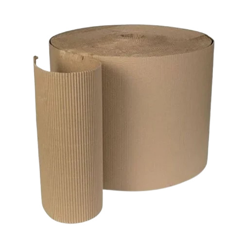 3 Ply Corrugated Roll - 23.4 x 33.1 Inch, Brown Color, Matt Finish | Plain Pattern, Ideal for Packaging Applications