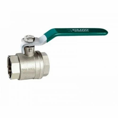 Ball Valves - Brass, 30mm Size, Screwed Valve, 10 Bar Pressure | Silver Color, Alloy Material, Suitable for Gas Media