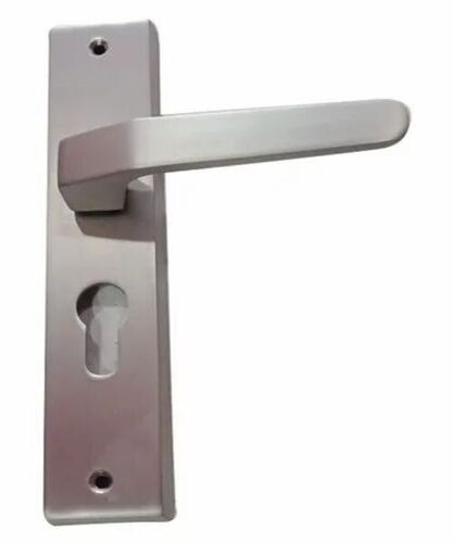 Door Handle - Stainless Steel, Chrome Finish | Silver Color, Screw In Installation, Designed for Hotel Use, Plain Pattern, Durable & Elegant